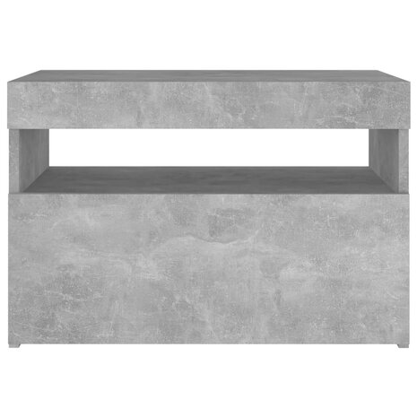 Nachtkastjes 2 st met LED-verlichting 60x35x40 cm betongrijs 8720286640654 10