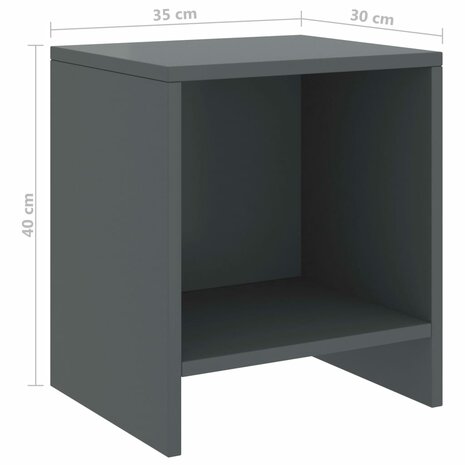 Nachtkastjes 2 st 35x30x40 cm massief grenenhout donkergrijs 8720286230855 7