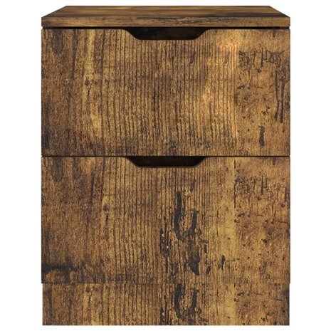 Nachtkastjes 2 st 40x40x50 cm bewerkt hout gerookt eikenkleurig 8720286343388 4