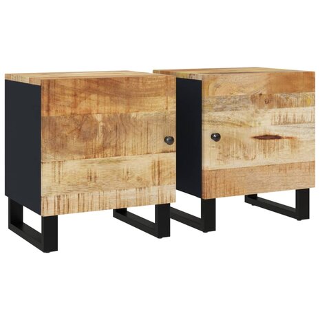 Nachtkastjes 2 st 40x33x46 cm massief mangohout 8720287124207 2