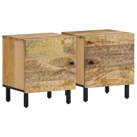 Nachtkastjes 2 st 40x33x46 cm massief mangohout 8720845423063 1