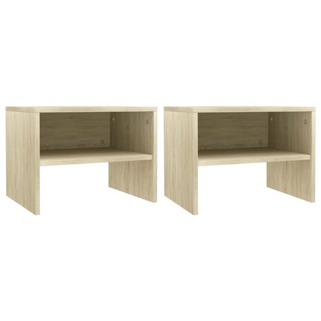 Nachtkastjes 2 st 40x30x30 cm bewerkt hout sonoma eikenkleurig 8719883672311 1