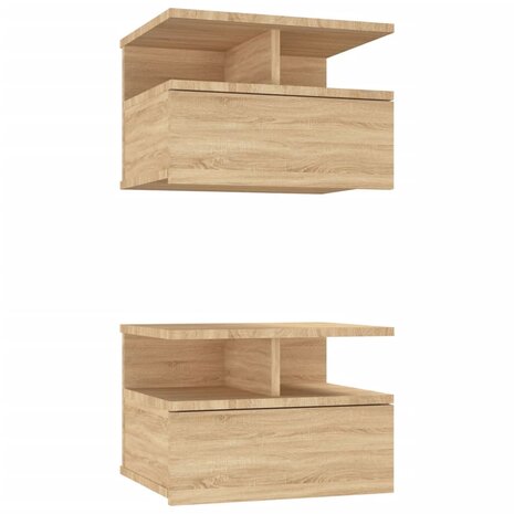 Nachtkastjes 2 st 40x31x27 cm bewerkt hout sonoma eikenkleurig 8719883738185 2