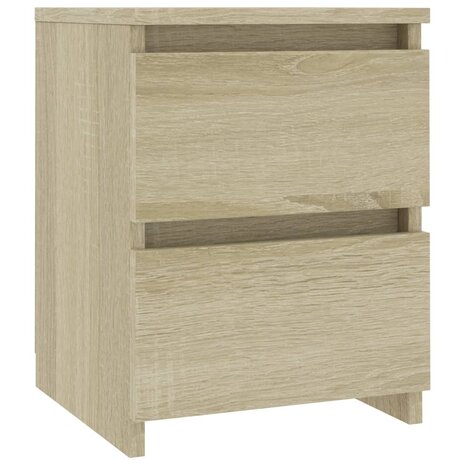 Nachtkastjes 2 st 30x30x40 cm bewerkt hout sonoma eikenkleurig 8719883739175 4