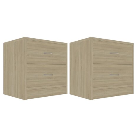 Nachtkastjes 2 st 40x30x40 cm bewerkt hout sonoma eikenkleurig 8719883816371 2