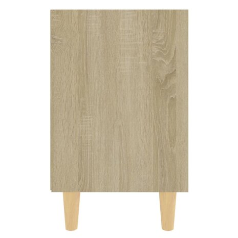 Nachtkastje met houten poten 40x30x50 cm sonoma eikenkleurig 8720286355947 5