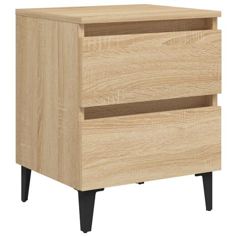 Nachtkastjes 2 st 40x35x50 cm bewerkt hout sonoma eikenkleurig 8720286356852 3