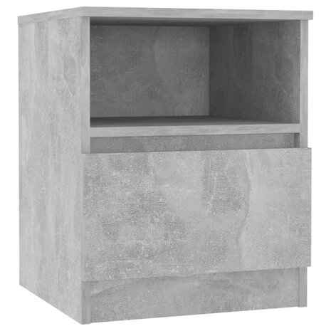 Nachtkastjes 2 st 40x40x50 cm bewerkt hout betongrijs 8720286557716 3