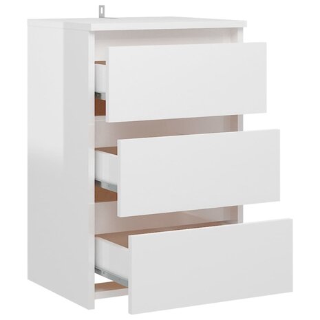 Nachtkastjes 2 st 40x35x62,5 cm bewerkt hout hoogglans wit 8720286558294 6