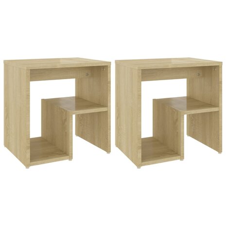 Nachtkastjes 2 st 40x30x40 cm bewerkt hout sonoma eikenkleurig 8720286558416 2