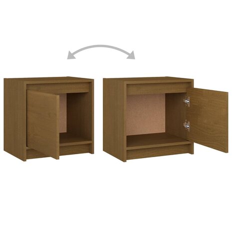 Nachtkastjes 2 st 40x30,5x40 cm massief grenenhout honingbruin 8720286608203 8