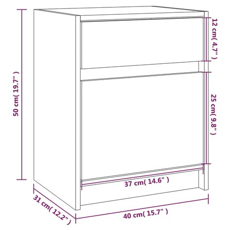 Nachtkastje 40x31x50 cm massief grenenhout 8720286608234 11