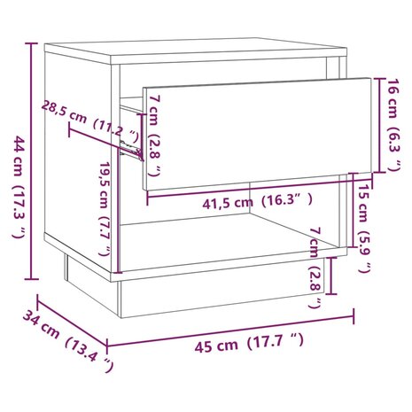 Nachtkastjes 2 st 45x34x44 cm spaanplaat betongrijs 8720286834565 9