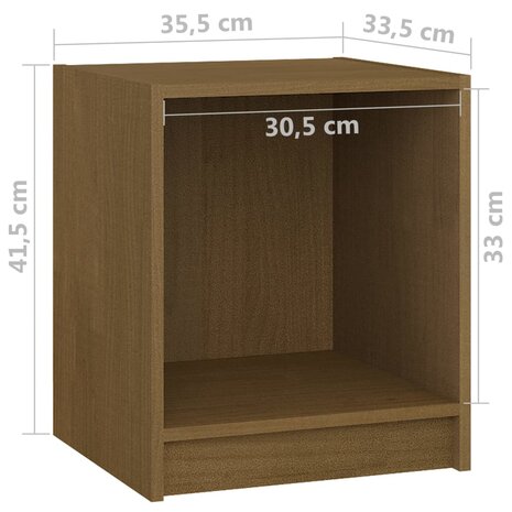 Nachtkastje 35,5x33,5x41,5 cm massief grenenhout honingbruin 8720286772546 7