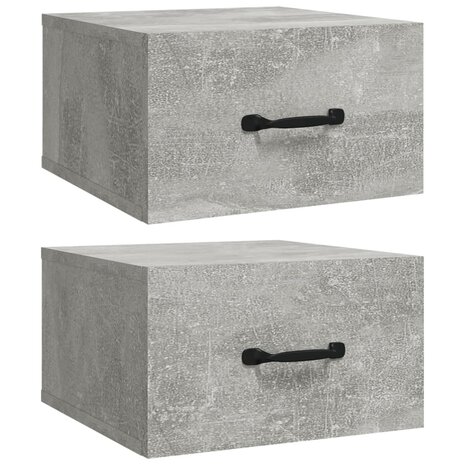 Nachtkastjes 2 st wandgemonteerd 35x35x20 cm betongrijs 8720287083399 2