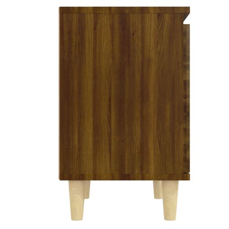 Nachtkastje met houten poten 40x30x50 cm bruin eikenkleur 8720286854631 6