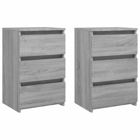 Nachtkastjes 2 st 40x35x62,5 cm bewerkt hout grijs sonoma eiken 8720286932360 2