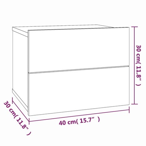 Nachtkastjes 2 st 40x30x30 cm bewerkt hout gerookt eikenkleurig 8720286976173 10