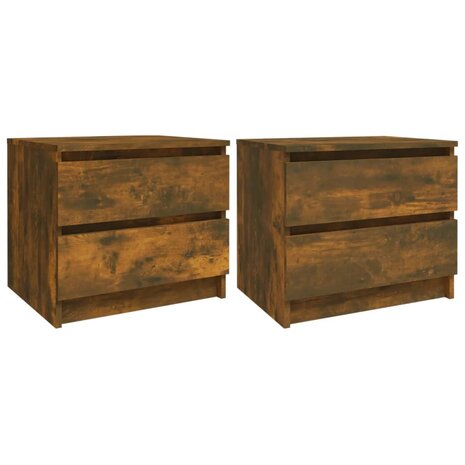 Nachtkastjes 2 st 50x39x43,5 cm bewerkt hout gerookt eikenkleur 8720286978467 2