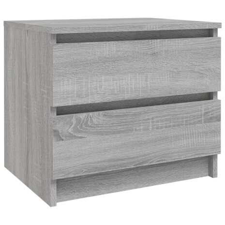 Nachtkastje 50x39x43,5 cm bewerkt hout grijs sonoma eikenkleur 8720286978474 2