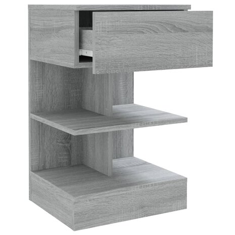 Nachtkastjes 2 st 40x35x65 cm bewerkt hout grijs sonoma eiken 8720286979440 4