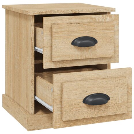 Nachtkastjes 2 st 39x39x47,5 cm bewerkt hout sonoma eikenkleur 8720845790417 7