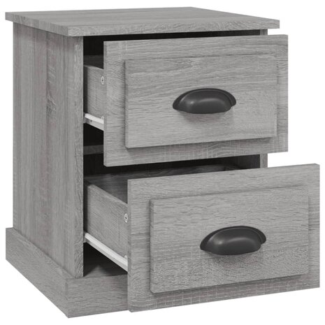 Nachtkastjes 2 st 39x39x47,5 cm bewerkt hout grijs sonoma eiken 8720845790479 7