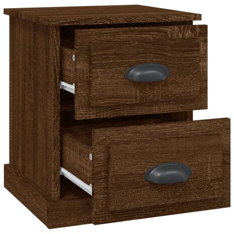 Nachtkastjes 2 st 39x39x47,5 cm bewerkt hout bruin eikenkleur 8720845790493 7