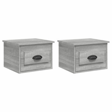 Nachtkastjes 2 st wandgemonteerd 41,5x36x28 cm grijs sonoma 8720845792794 2