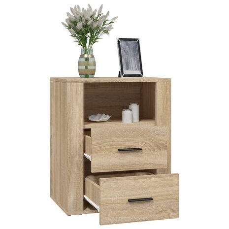 Nachtkastje 50x36x60 cm bewerkt hout sonoma eikenkleurig 8720287221753 5