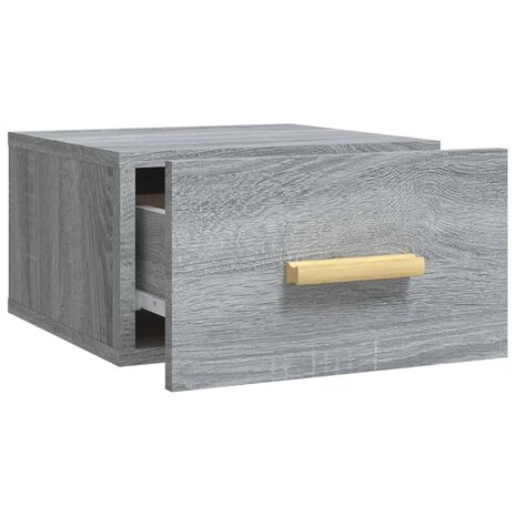 Nachtkastjes 2 st wandgemonteerd 35x35x20 cm grijs sonoma eiken 8720287086833 5