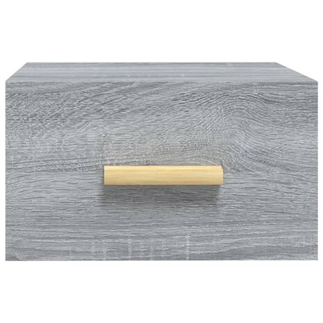 Nachtkastjes 2 st wandgemonteerd 35x35x20 cm grijs sonoma eiken 8720287086833 7