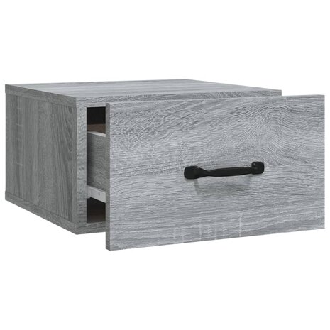 Nachtkastjes 2 st wandgemonteerd 35x35x20 cm grijs sonoma eiken 8720287086895 6