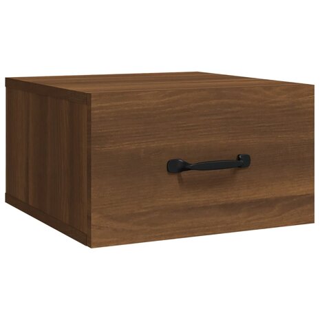 Nachtkastjes 2 st wandgemonteerd 35x35x20 cm bruin eikenkleur 8720287086918 8