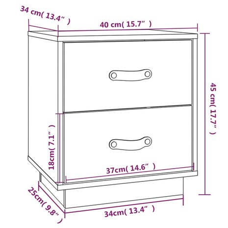   Nachtkastje 40x34x45 cm massief grenenhout wit 8720287204121 9