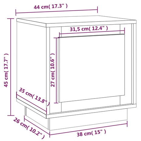 Nachtkastjes 2 st 44x35x45 cm bewerkt hout sonoma eikenkleurig 8720845794255 11