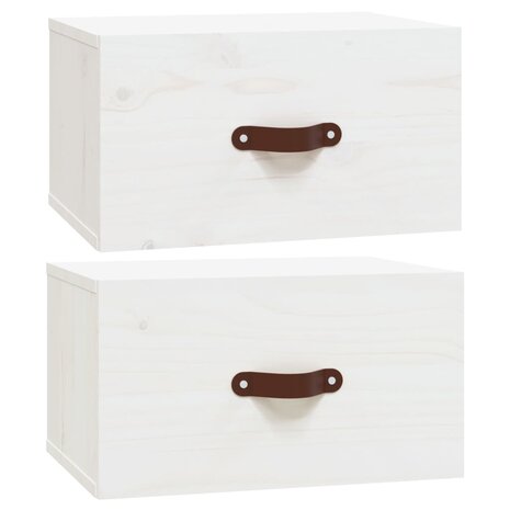 Nachtkastjes 2 st wandgemonteerd 40x29,5x22 cm wit 8720845555535 2