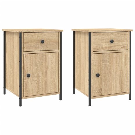 Nachtkastjes 2 st 40x42x60 cm bewerkt hout sonoma eikenkleurig 8720845938659 2