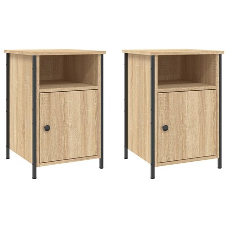 Nachtkastjes 2 st 40x42x60 cm bewerkt hout sonoma eikenkleurig 8720845938758 2