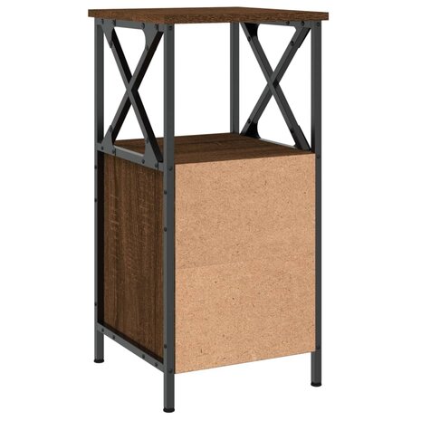 Nachtkastjes 2 st 34x35,5x70 cm bewerkt hout bruin eikenkleur 8720845939113 9