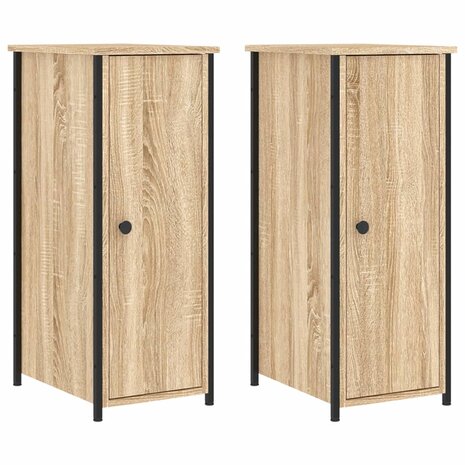 Nachtkastjes 2 st 32x42x80 cm bewerkt hout sonoma eikenkleurig 8720845939250 2