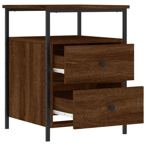 Nachtkastjes 2 st 44x45x60 cm bewerkt hout bruin eikenkleur 8720845939717 7