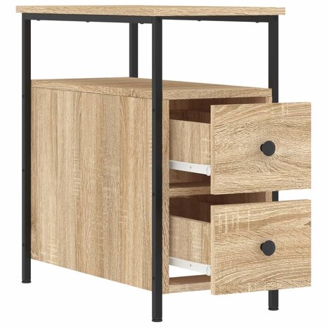 Nachtkastjes 2 st 30x60x60 cm bewerkt hout sonoma eikenkleurig 8720845940256 7