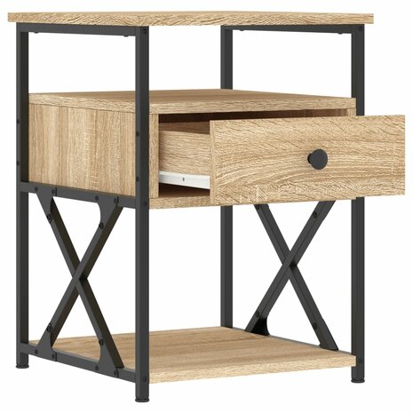 Nachtkastjes 2 st 40x42x55 cm bewerkt hout sonoma eikenkleurig 8720845940355 7