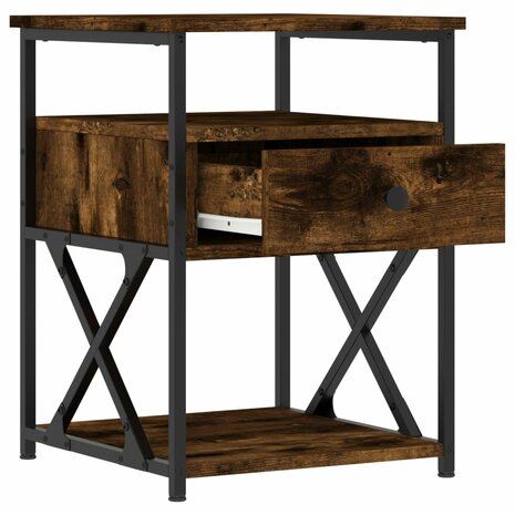 Nachtkastjes 2 st 40x42x55 cm bewerkt hout gerookt eikenkleurig 8720845940379 7