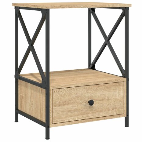 Nachtkastjes 2 st 50x41x65 cm bewerkt hout sonoma eikenkleurig 8720845940454 5