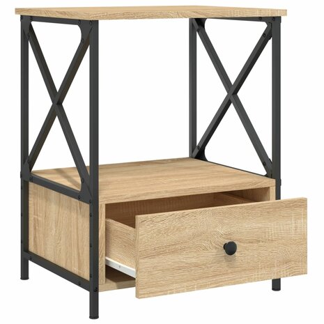 Nachtkastjes 2 st 50x41x65 cm bewerkt hout sonoma eikenkleurig 8720845940454 7