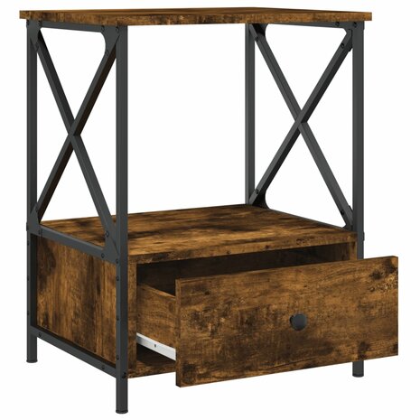 Nachtkastjes 2 st 50x41x65 cm bewerkt hout gerookt eikenkleurig 8720845940478 7