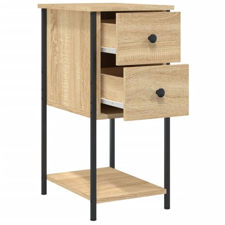 Nachtkastjes 2 st 32x42x70 cm bewerkt hout sonoma eikenkleurig 8720845940553 6