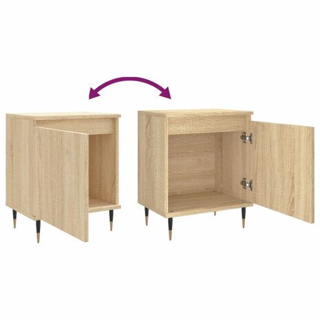 Nachtkastjes 2 st 40x30x50 cm bewerkt hout sonoma eikenkleurig 8720845904708 9